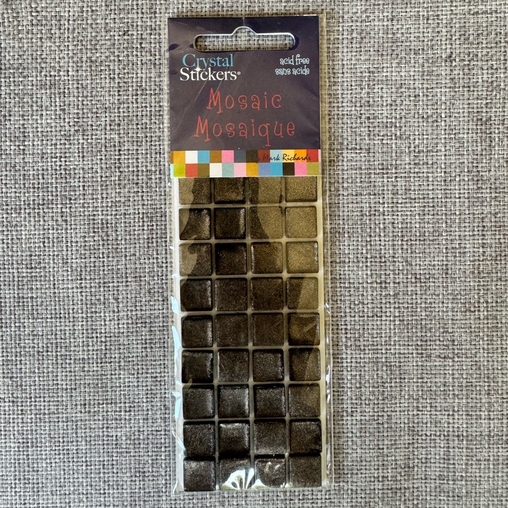 NWT Crystal Stickers Mosaic Shimmery Scrapbooking Gunmetal Acid Free